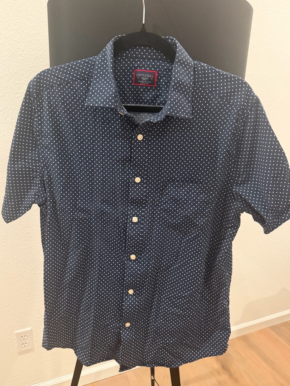 UNTUCKit Navy Short Sleeve
